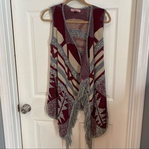 Boho long vest